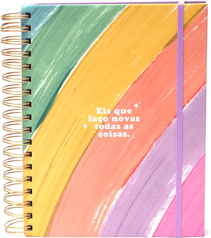 Meu plano perfeito, planner sem data com capa dura, espiral duplo, capa Pastel | Planner 2026
