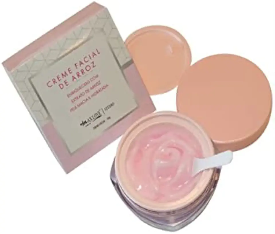 Creme Facial de Arroz Max Love - Hidratante Profundo, Efeito Matte, Pré-Maquiagem, Cuidado com a Pele, 50g