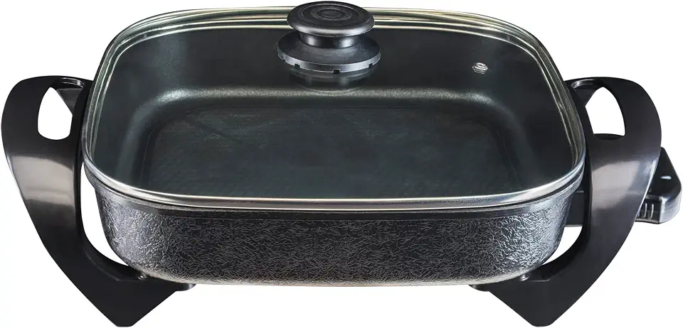 Agratto Panela eletrica Mangiare APEQ01l-02 preta quadrada 30cm 1500W 220V