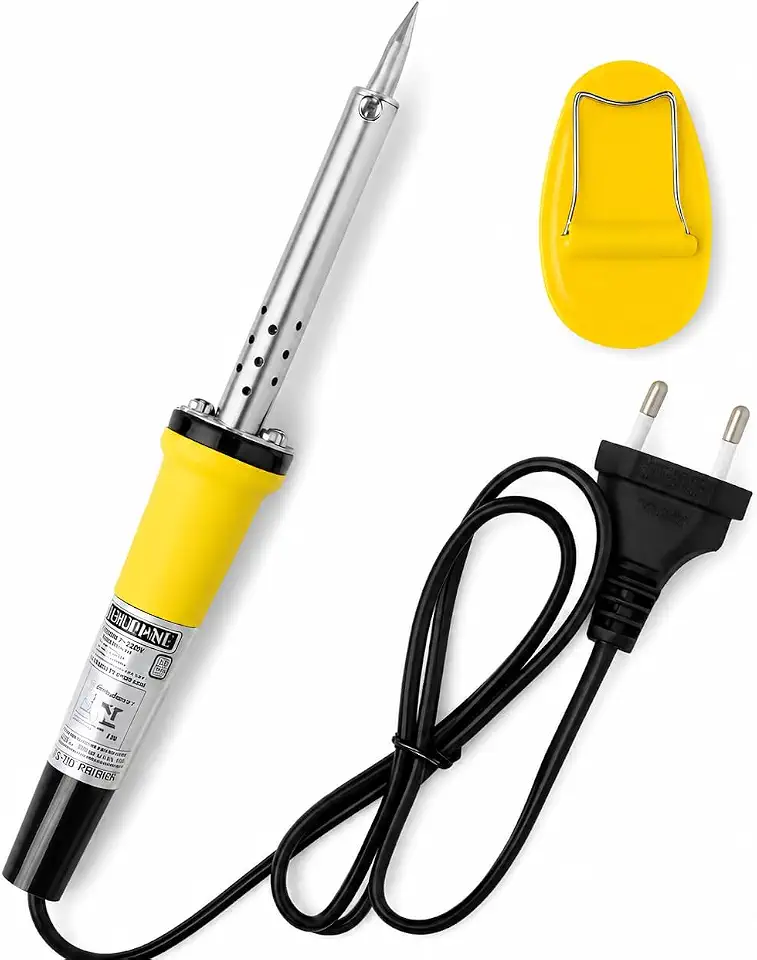 Ferro de Soldar Profissional 60W 220V - Aquecimento Rápido com Suporte e Fio de Solda Certificado INMETRO Ideal para Eletrônica, Reparos, Placas e Cabos – Leve e Ergonômico