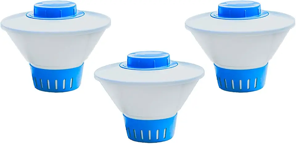 Clorador Margarida Flutuante Para Piscina Vinil e Intex | Suporte Para Pastilhas De Cloro | Flutuador De Cloro | Clorador Para Agua Potavel Consumo Humano | Bóia Flutuante 1un