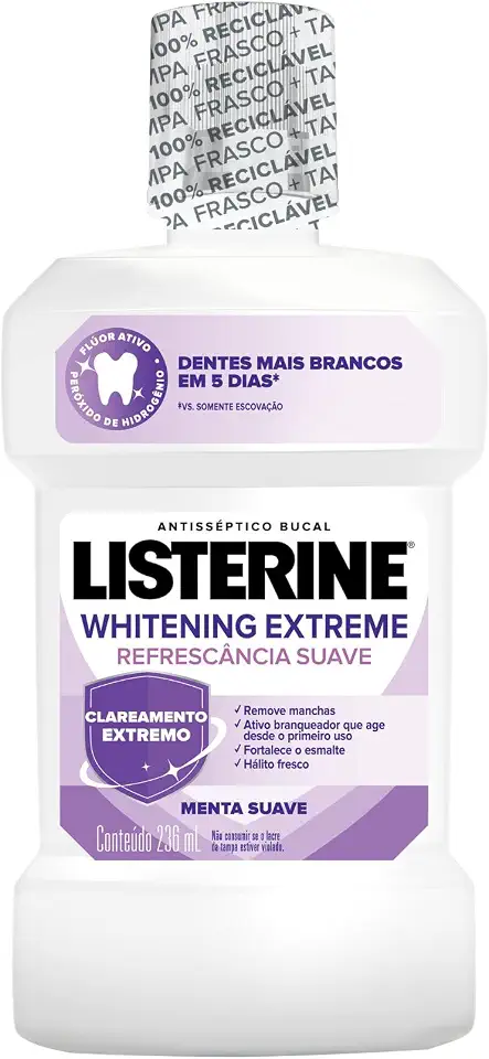 Listerine Whitening Extreme Enxaguante Bucal Clareador Dental,236ml