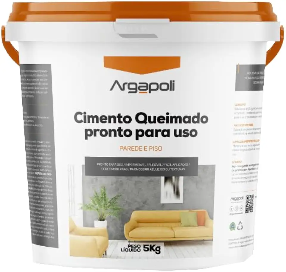 CIMENTO QUEIMADO PRONTO PARA USO 9 CORES 5KG (Chumbo)