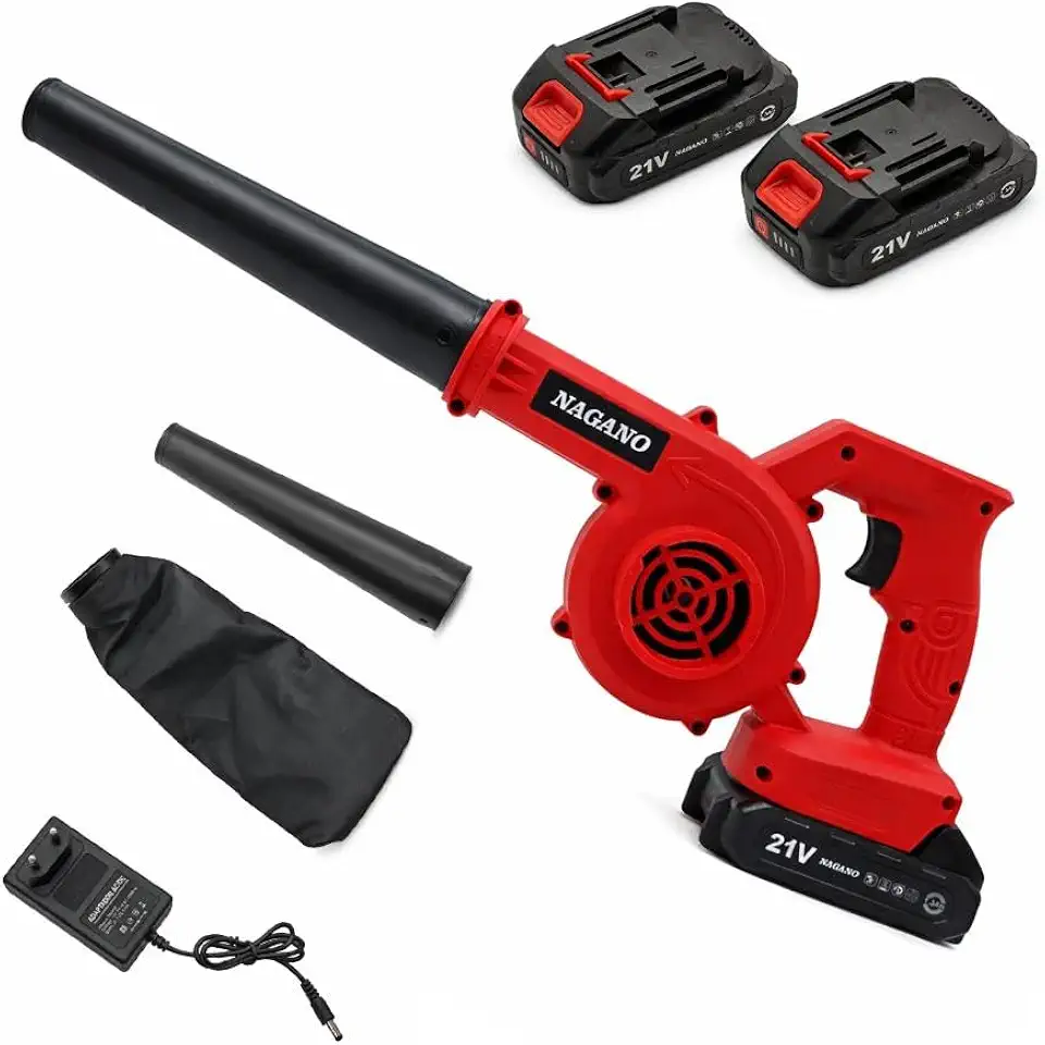 Soprador e Aspirador de Folhas a Bateria Portátil 48v 2 Baterias