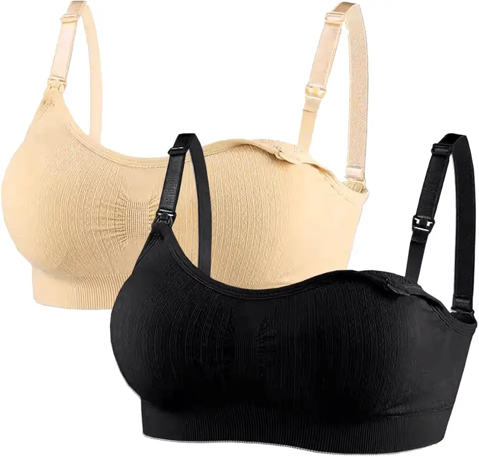 Kit 2 Sutiãs Sutian Soutien De Amamentação Com Bojo e Alça Removível Confortável