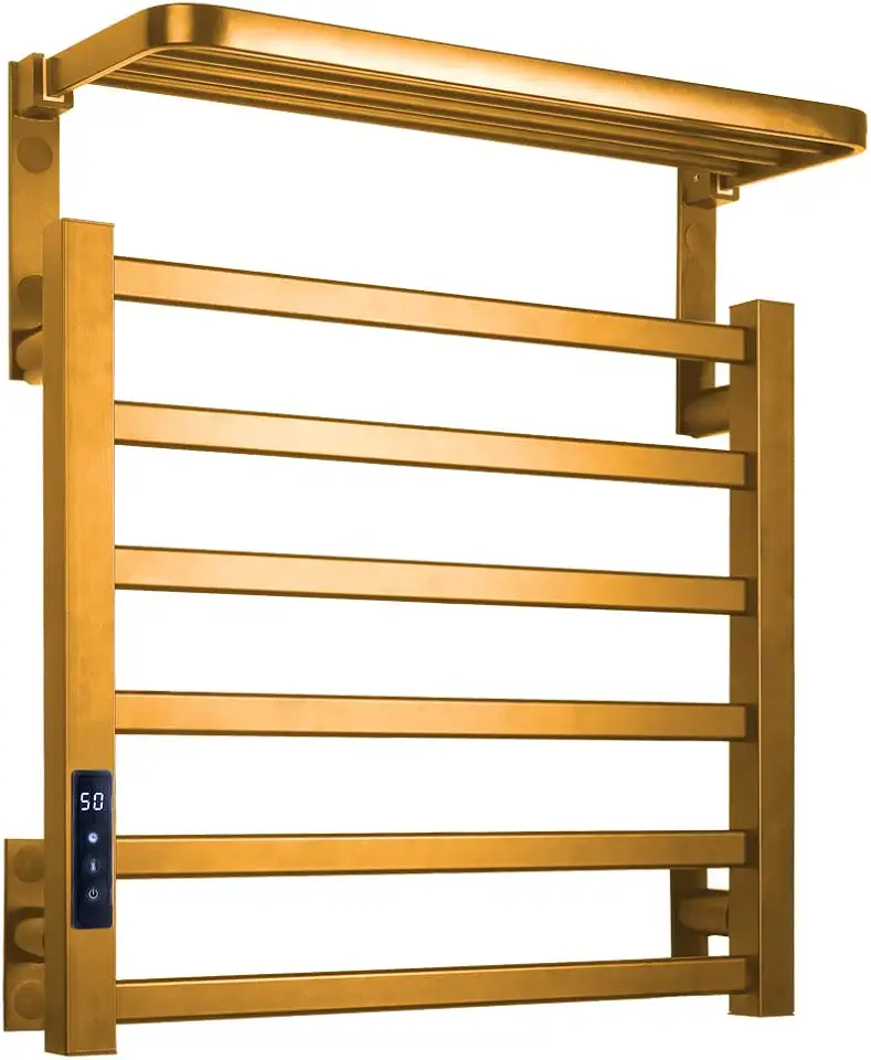 Toalheiro Elétrico Térmico 45x50 cm com Display Digital e Temporizador, 110V (Dourado)