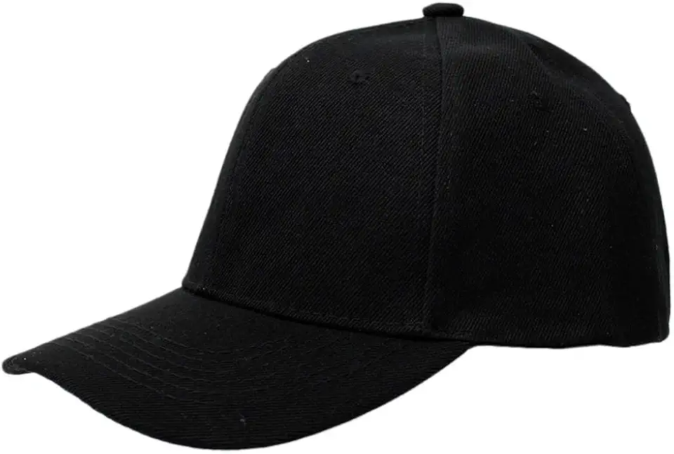Boné Unissex Aba Curva Para Personalização Com 1 Peça (BR, Alfa, Único, Preto)
