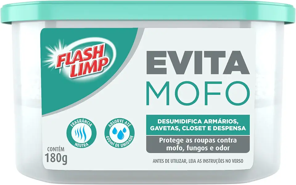 Flash Limp - Evita Mofo Para Armários Guarda Roupa 180g - AMO1881