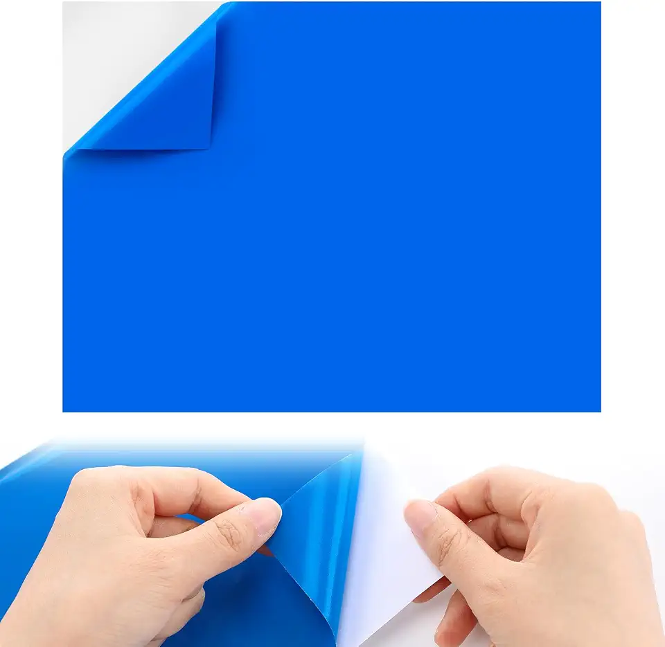 Aulock Patch de reparo de forro de piscina transparente grande de 0,9 m x 0,6 m - Kit de remendo de vinil autoadesivo para piscinas infláveis no solo ou acima do solo, azul