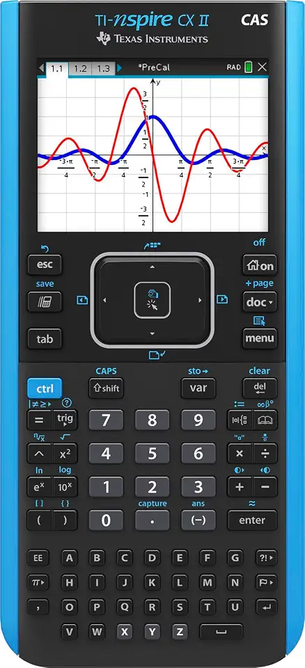 Texas Instruments Calculadora gráfica colorida TI-Nspire CX II CAS com software de estudante (PC/Mac) 320 x 240 pixels (3,2 polegadas na diagonal)