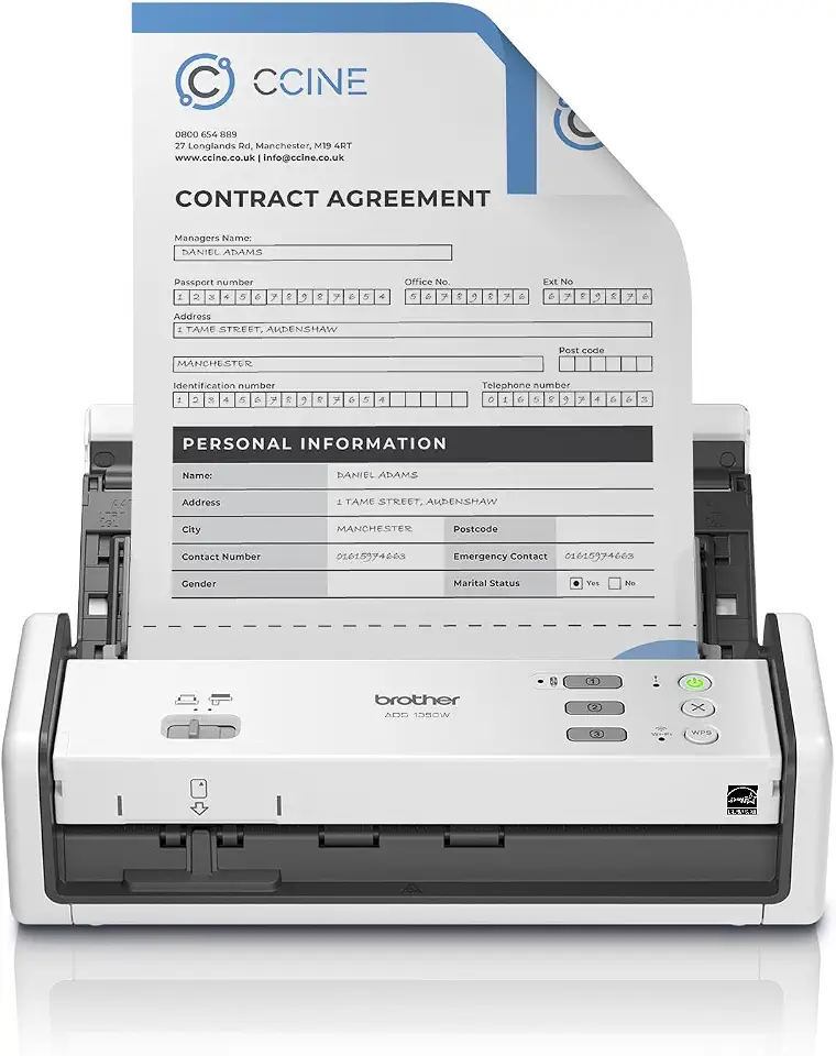 Scanner de mesa compacto com conexão sem fio ADS1350W