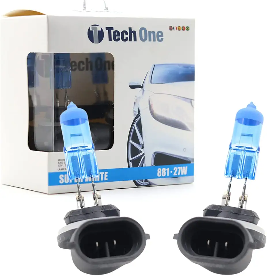 Par Lampadas Super Brancas 881 (H27) 8500K 27W Tech One