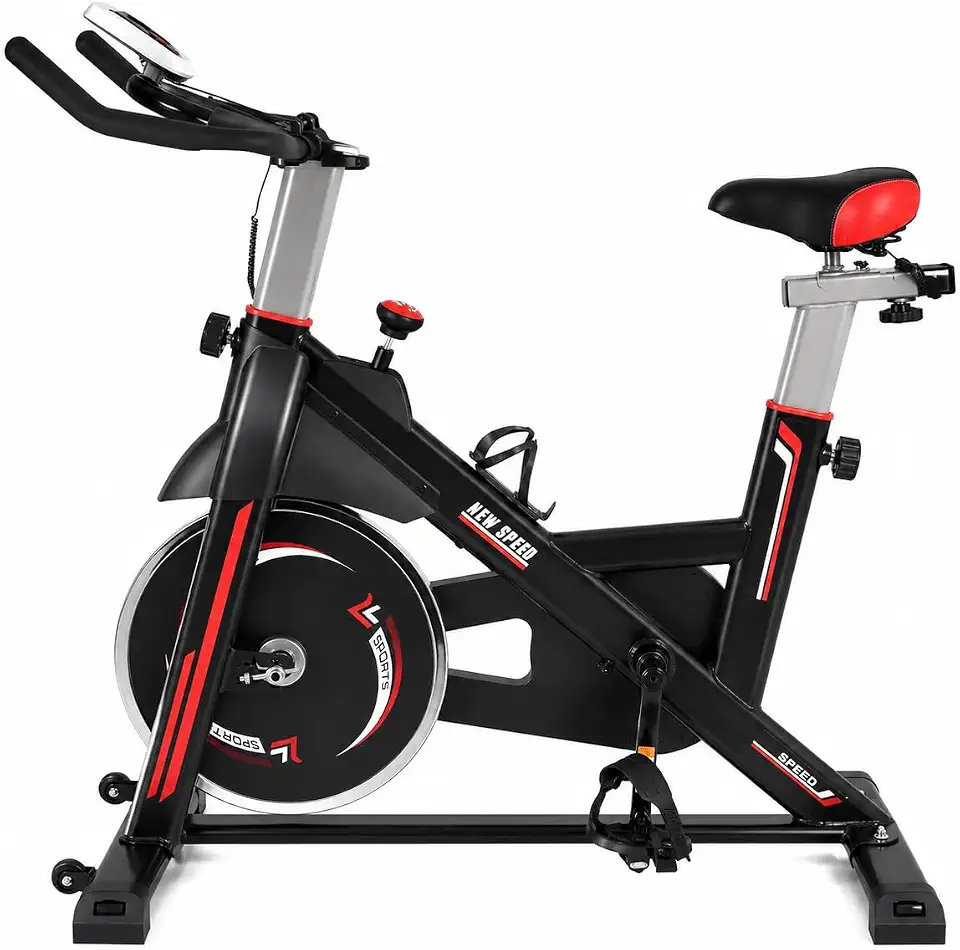 Bicicleta Spinning Mecânica New Speed Q50 Vermelha/Preta