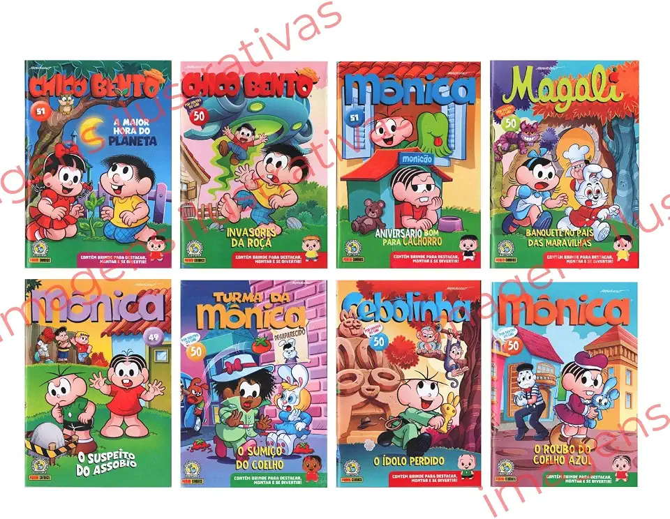 Kit 8 Gibis Turma da Mônica – Almanaques Sortidos - Sem Repetições