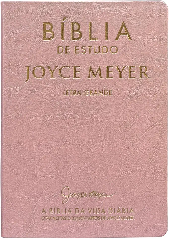 Biblia De Estudo: Joyce Meyer Rosa Letra Grande