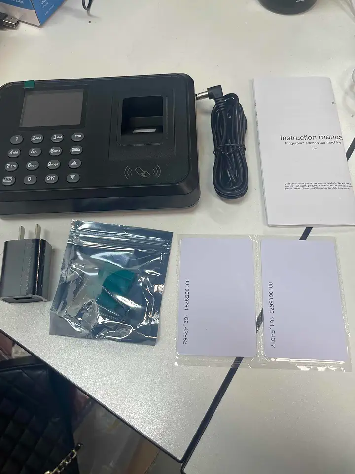 Mingzhe de Comparecimento de Relógio Ponto Biométrico para Funcionários Com 1000 Impressões Digitais 1000 Senha ID Card Suporte Tela TFT 2,4 Polegadas Exportação
