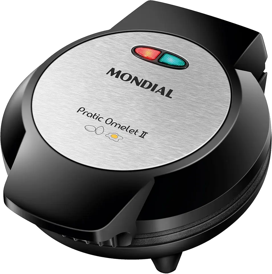 MONDIAL Omeleteira Pratic Omelet II, Preto/Inox, 800W, 220V - OM-04-BI