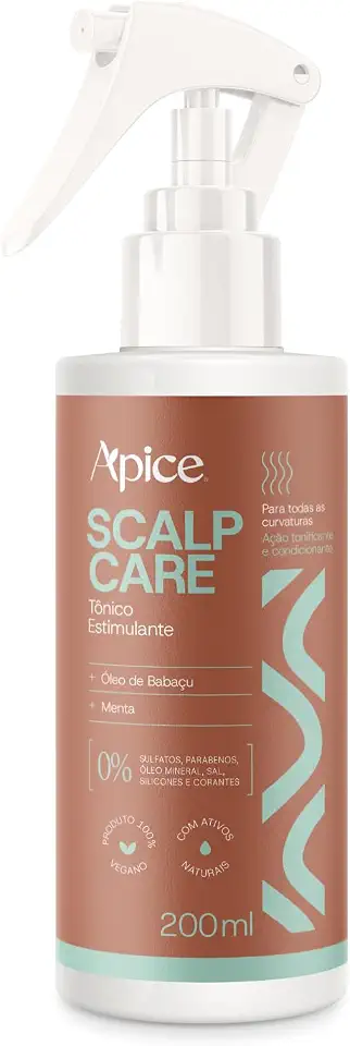 Ápice Tônico Estimulante Scalp Care com Biotina e Menta | Fortalecimento e Crescimento Capilar Saudável | 200 ml