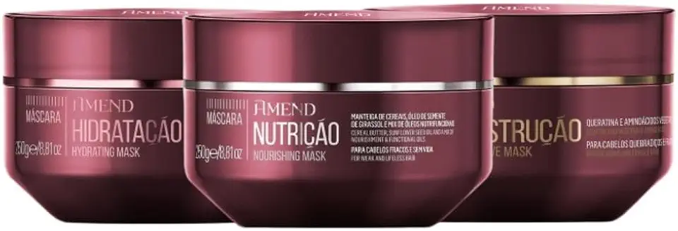 Kit Cronograma Capilar Amend Essencial 3x250g