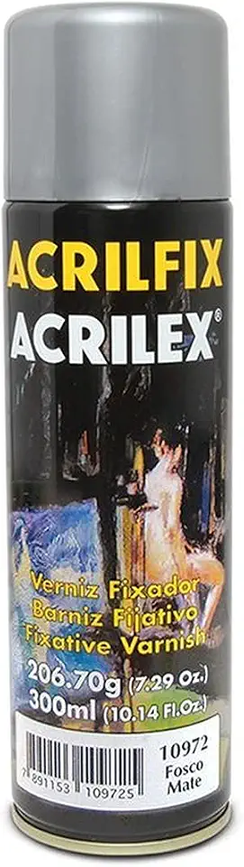 Verniz Fixador Acrilfix, Acrilex, Fosco, 300 ml, Aerosol
