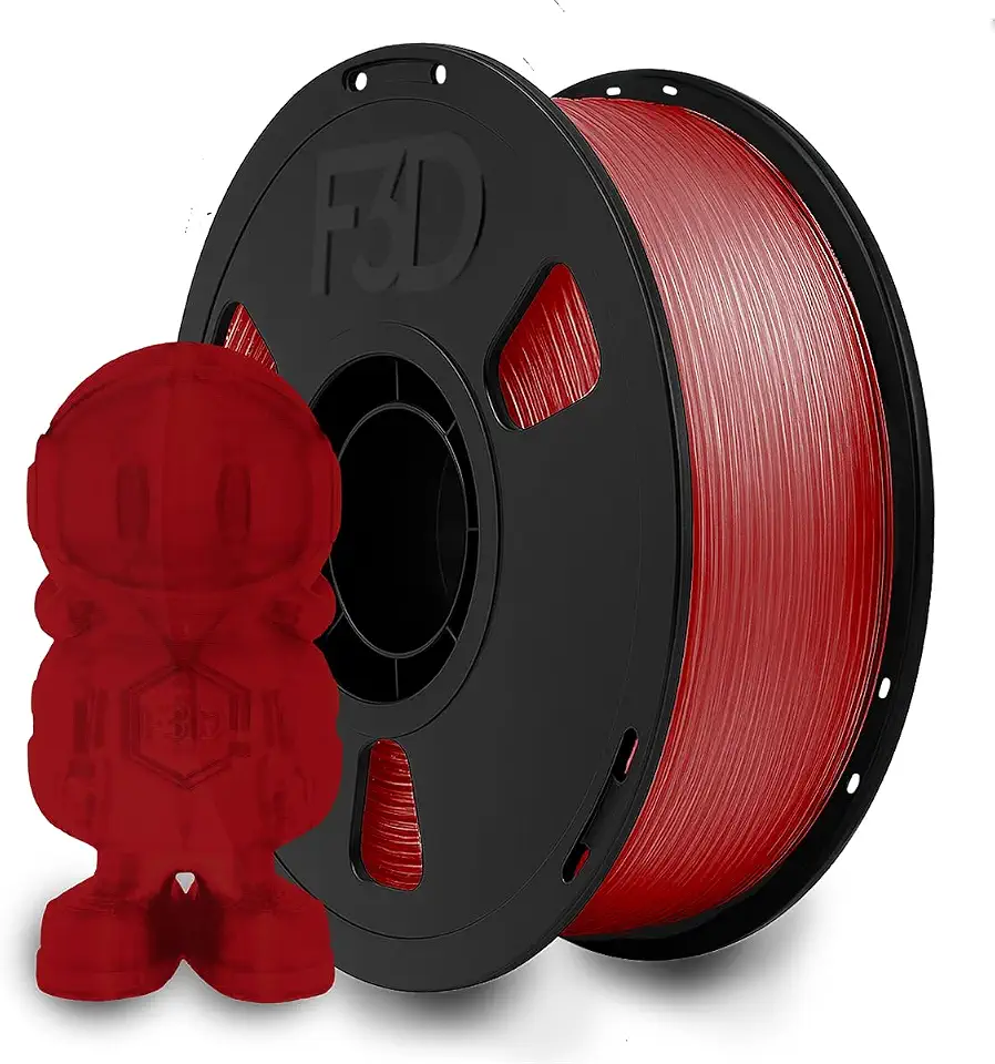 Filamento PLA Premium para Impressora 3D Vermelho Translúcido 1,75mm 1Kg