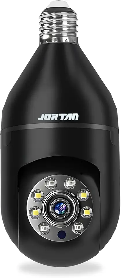 Câmera Lâmpada Wi-Fi 1080P Full HD 360° – Visão Noturna, Detecção Humana Inteligente, Áudio Bidirecional, Gravação em Nuvem e MicroSD até 128GB (preto)