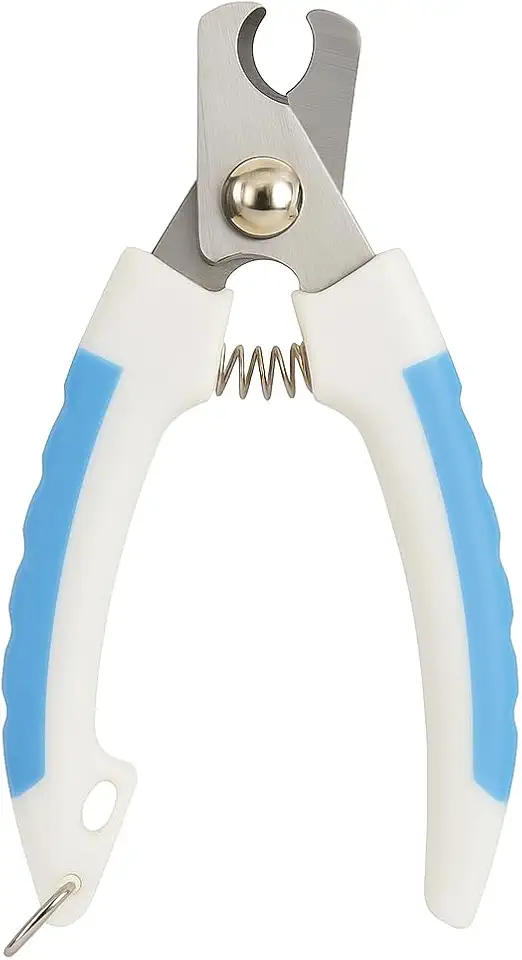 Alicate Cortador de Unha Pet Profissional para Cães e Gatos, 16cm, Lâminas em Aço Inoxidável, Cabo Antiderrapante, com Limitador de Segurança