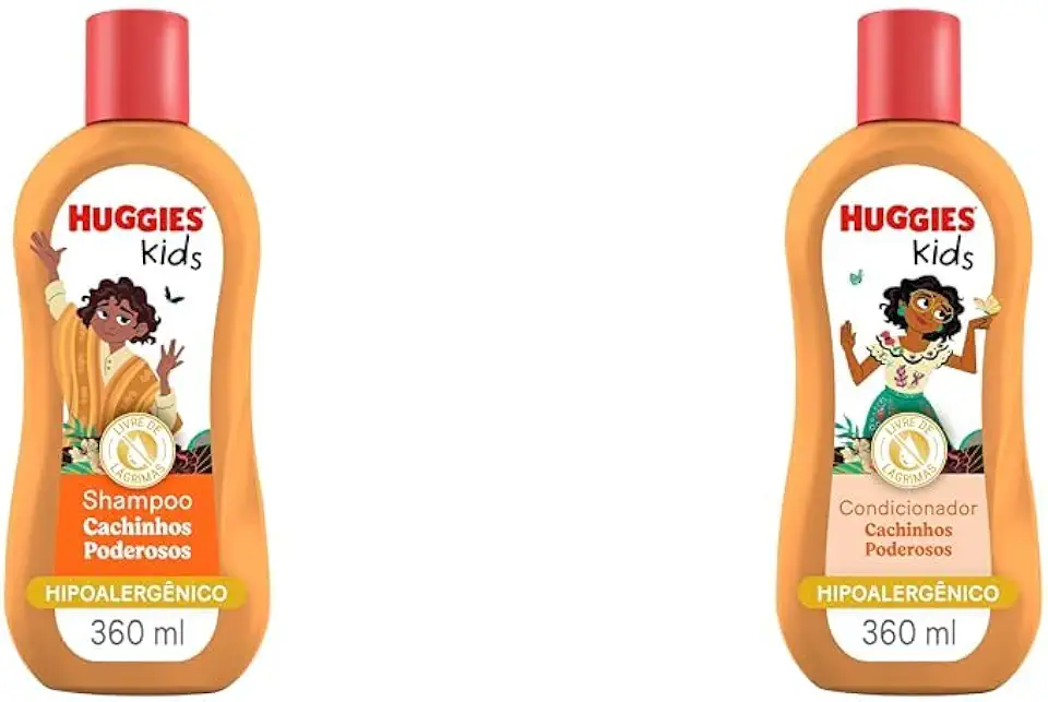 Huggies Shampoo Kids Cachinhos Poderosos 360ml + Huggies Condicionador Kids Cachinhos Poderosos 360 ml