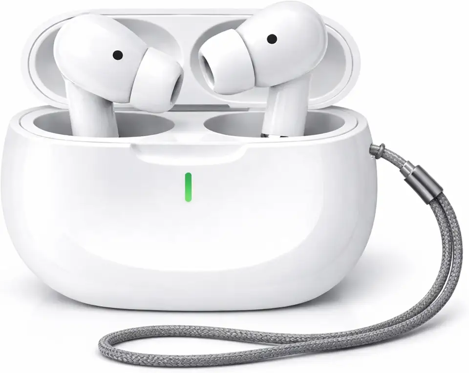 Fone de Ouvido Bluetooth 5.4 Sem Fio TWS Intra Auricular com Redução de Ruído, Controle Touch, Microfone Integrado, Estojo Carregador USB-C, Até 10h, Android e iPhone