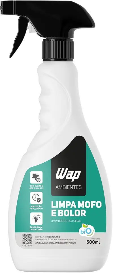 WAP Removedor de Mofo e Bolor WAP LIMPA MOFO E BOLOR 500ML Limpeza preventiva com Fragrância de Capim Limão