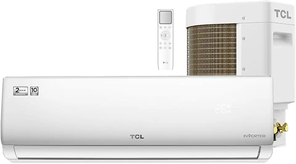 Ar Condicionado TCL Split Inverter 9000 BTUs Frio Hi Wall Silver lon e Carvão Ativado TAC-09CSGV-INV