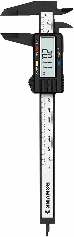 Paquímetro Digital 150mm Fibra de Carbono LCD Alta Precisão