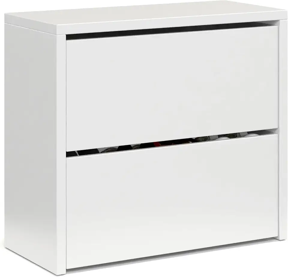 Sapateira Organizadora Basculante Articulada 2 Gavetas Hall De Entrada Quarto MEL (Branco)