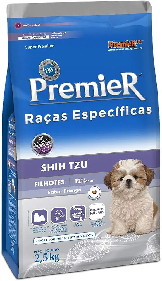 Premier - Ração Raças Específicas Shih Tzu para Cães Filhotes - 2,5kg Premier Pet Filhotes