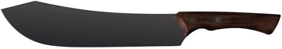 Faca para Carne Tramontina Churrasco Black com Lâmina de Aço Inox Escurecido e Cabo de Madeira 10", 22844110