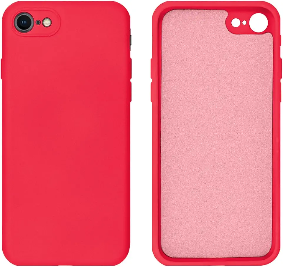 Capinha Compativel com iPhone 7, 8, SE 2ª e 3ª Geração Silicone Aveludado com Proteção de Câmera