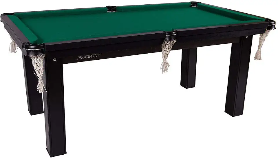 Mesa Sinuca 1,87 x 1,08 Tecido VERDE Procopio Tampo MDF com acessorios
