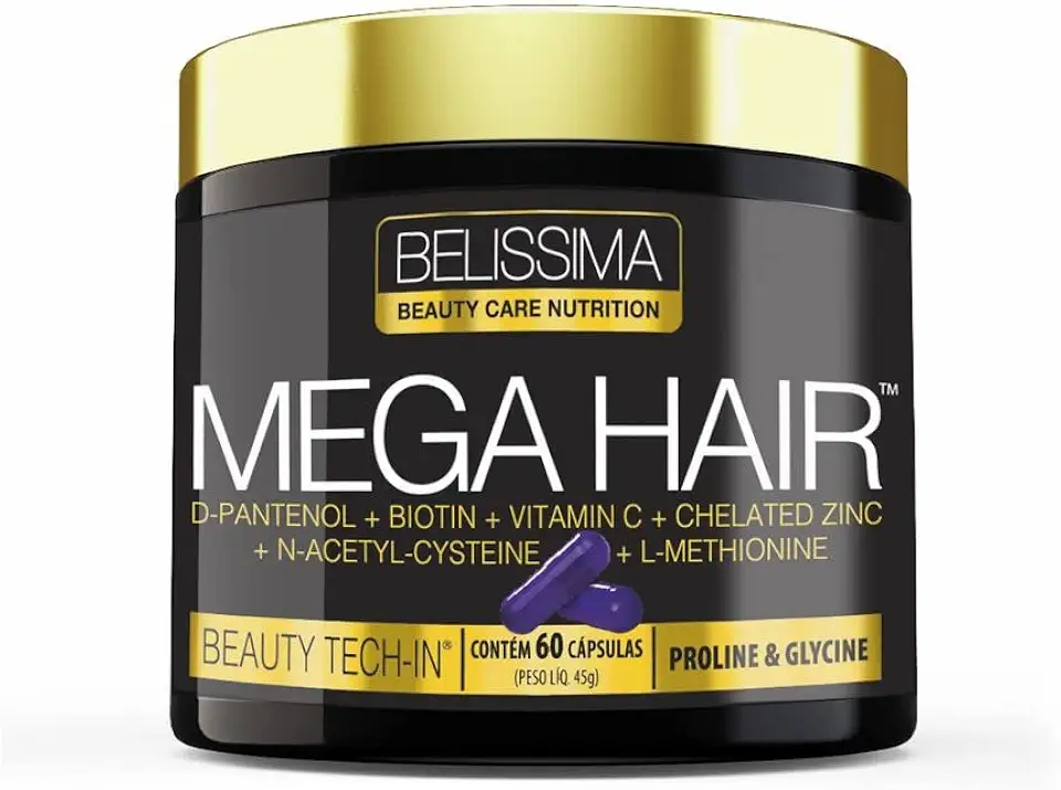 BELÍSSIMA MEGA HAIR (FORTALECIMENTO E CRESCIMENTO DOS FIOS) - 60 CAPS MEGA HAIR