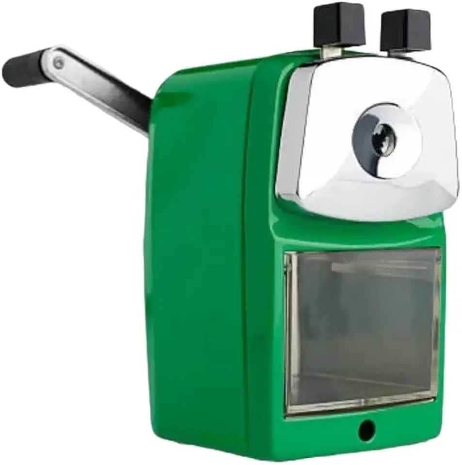 Apontador De Lapis, Com Manivela E Recipiente Coletor(MINI VERDE)