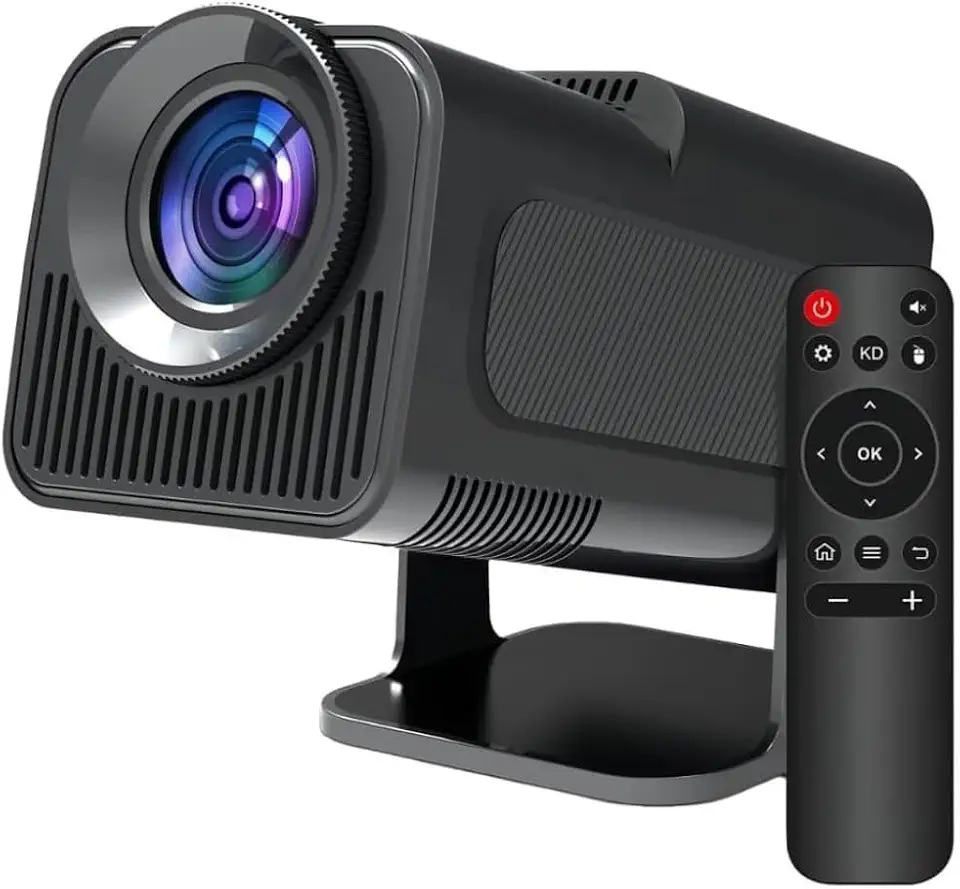 Projetor Portatil Mini 5g Wifi 6 Bluetooth 5.0 Android 11 HY320 Projetor 4K 1080 Full HD Suporte 12000 Lumens Para Celular LED Auto Correção Horizontal 180° Linha Premium