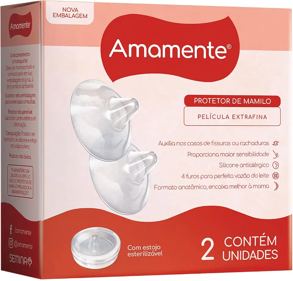 Amamente® Protetor de Mamilos de Silicone com 2Un