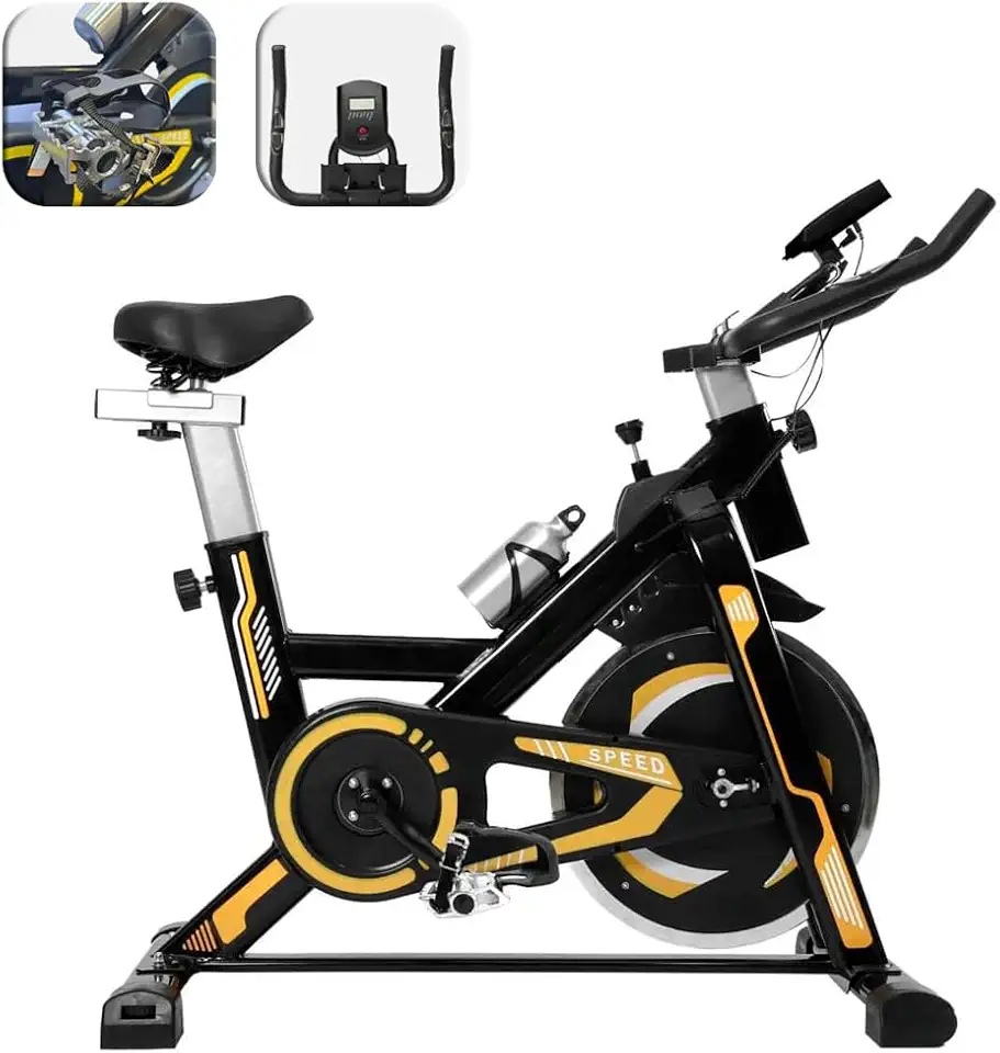 Bicicleta Spinning Com Roda De Inércia De 13kg Bicicleta de Spinning Personalizada, Bicicleta de Ciclismo Indoor para Fitness Suporta 150kg Sensor Cardíaco Monitor Digital Correia Silenciosa