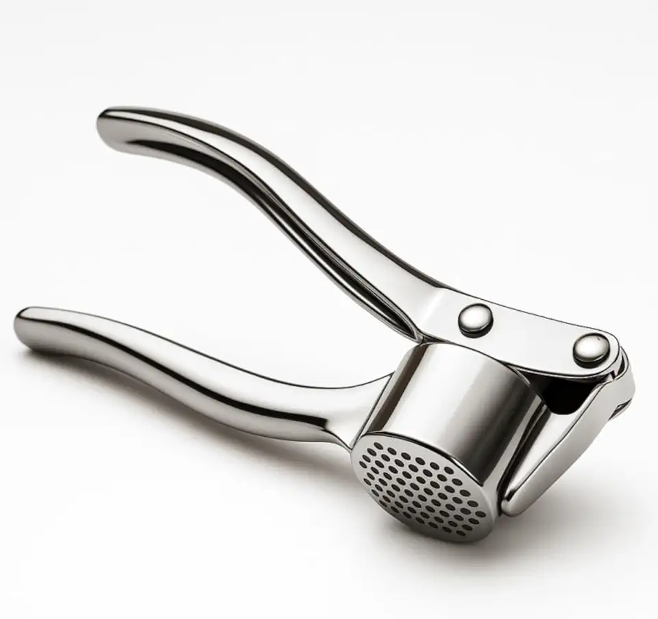 Espremedor Amassador de Alho Profissional em Aço Inox Premium Prensa para Cozinha Design Ergonômico
