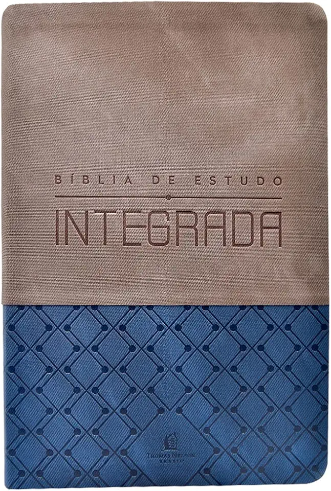 Bíblia de Estudo Integrada NVI, Capa luxo azul e grafite – Uma perspectiva em ordem cronológica das Escrituras