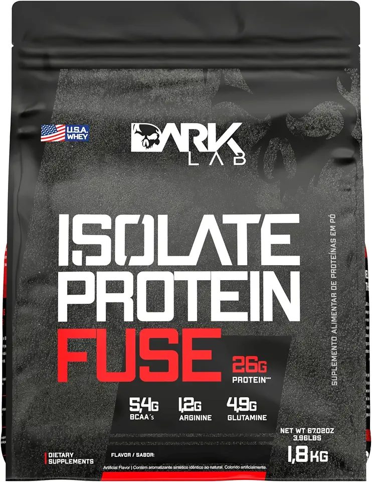 Whey Isolate Protein Fuse Dark Lab, 1.8Kg, Chocolate, Suporte Muscular
