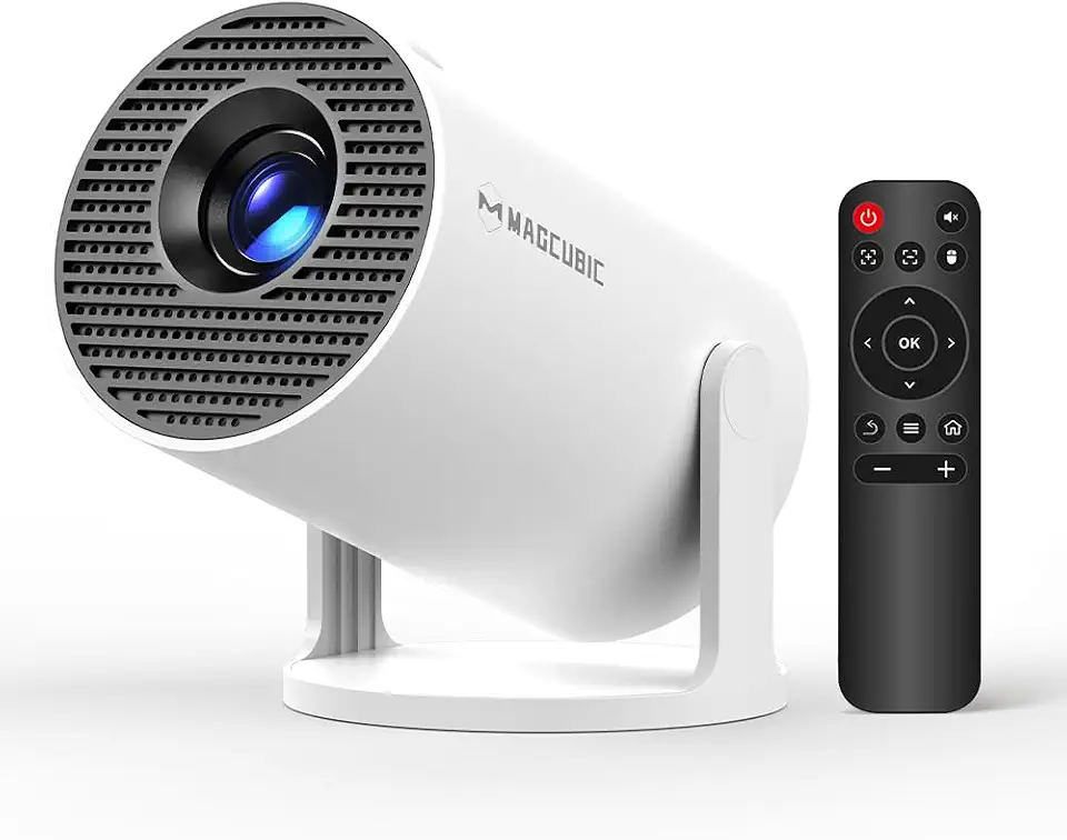 Magcubic Mini projetor HY300PRO com WiFi e Bluetooth, suporte 4K, projetor portátil inteligente, pedra chave automática, controle de voz, rotação de 180 graus, proyector de vídeo doméstico Android 11