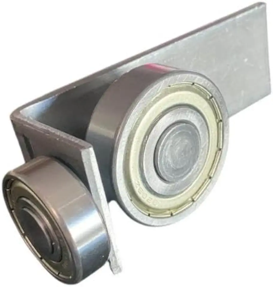 Roldana com Haste e Rolamento 6303/6201 para Portão de Correr Pesado – Chapa 3/16" Aço Reforçado – Compatível com Perfil 75x40