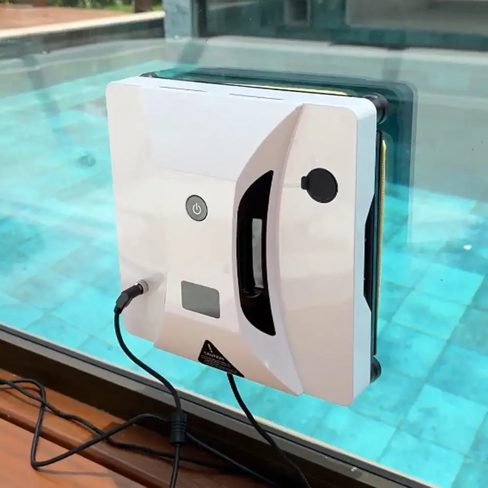 Robo Inteligente Limpa Vidro Janela Espelho Vidraça Controle Branco Bivolt