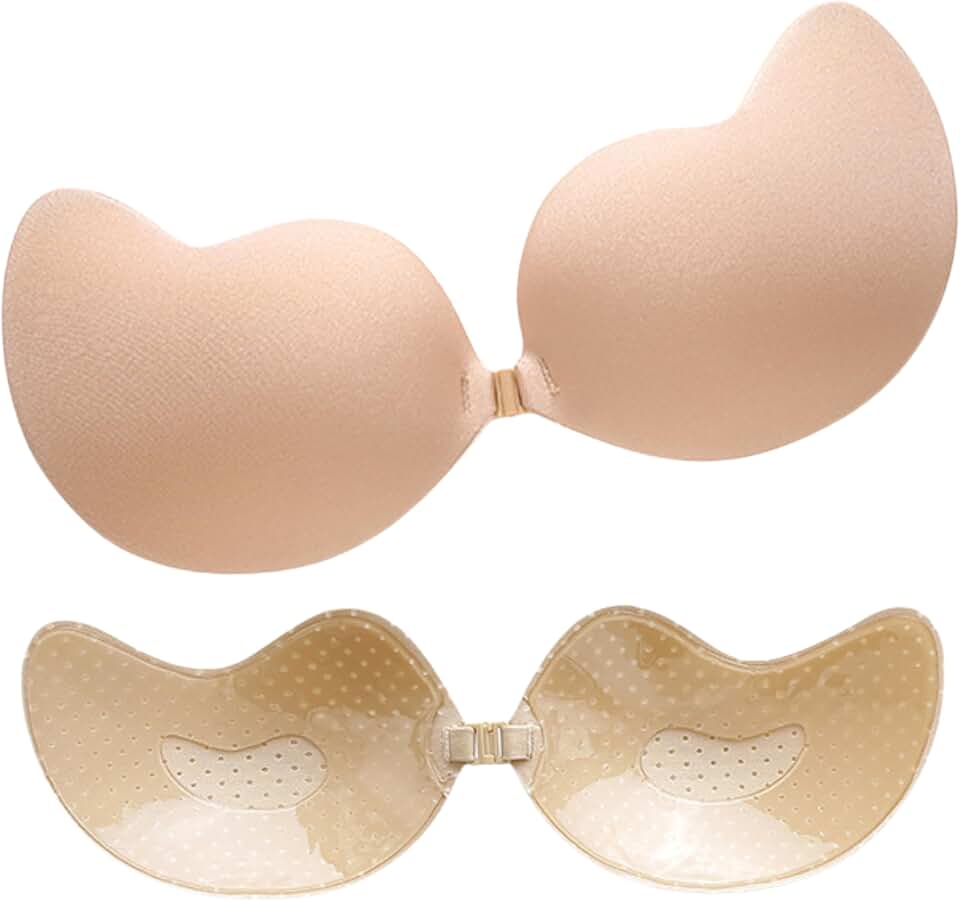 Sutiã Invisível Adesivo Push Up – Modelo Levanta Seios – Silicone Reutilizável e Sem Alças para Vestidos de Festa, Noivas e Costas Nuas