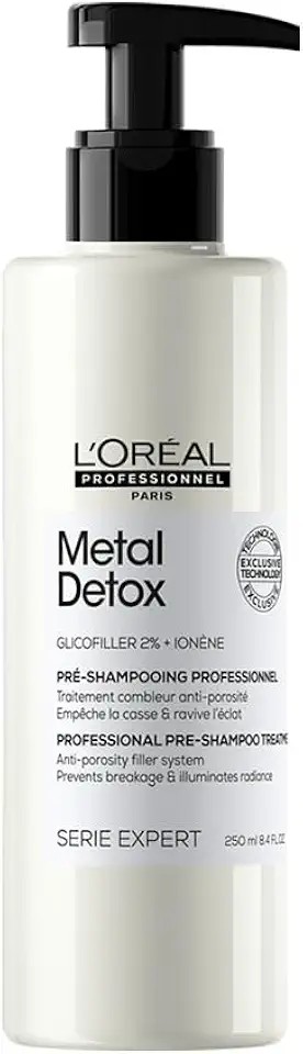 L'Oréal Professionnel Pré-Shampoo Metal Detox, Tratamento preenchedor antiporosidade, 250ml
